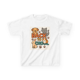 Back to School Kids Tee with Cute Animals, Kids T-Shirt, Cat and Dog Design, Back to School Apparel, Gift for Kids, Fun Classroom Style